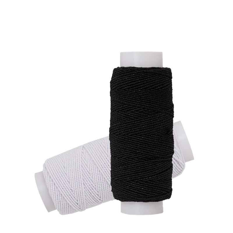 20m Black White  Elastic Threa - Sewing Latex ulasan dan harga
