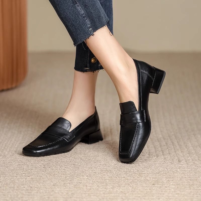 Women's Soft Leather Loafers 2 - Sewing Latex ulasan dan harga