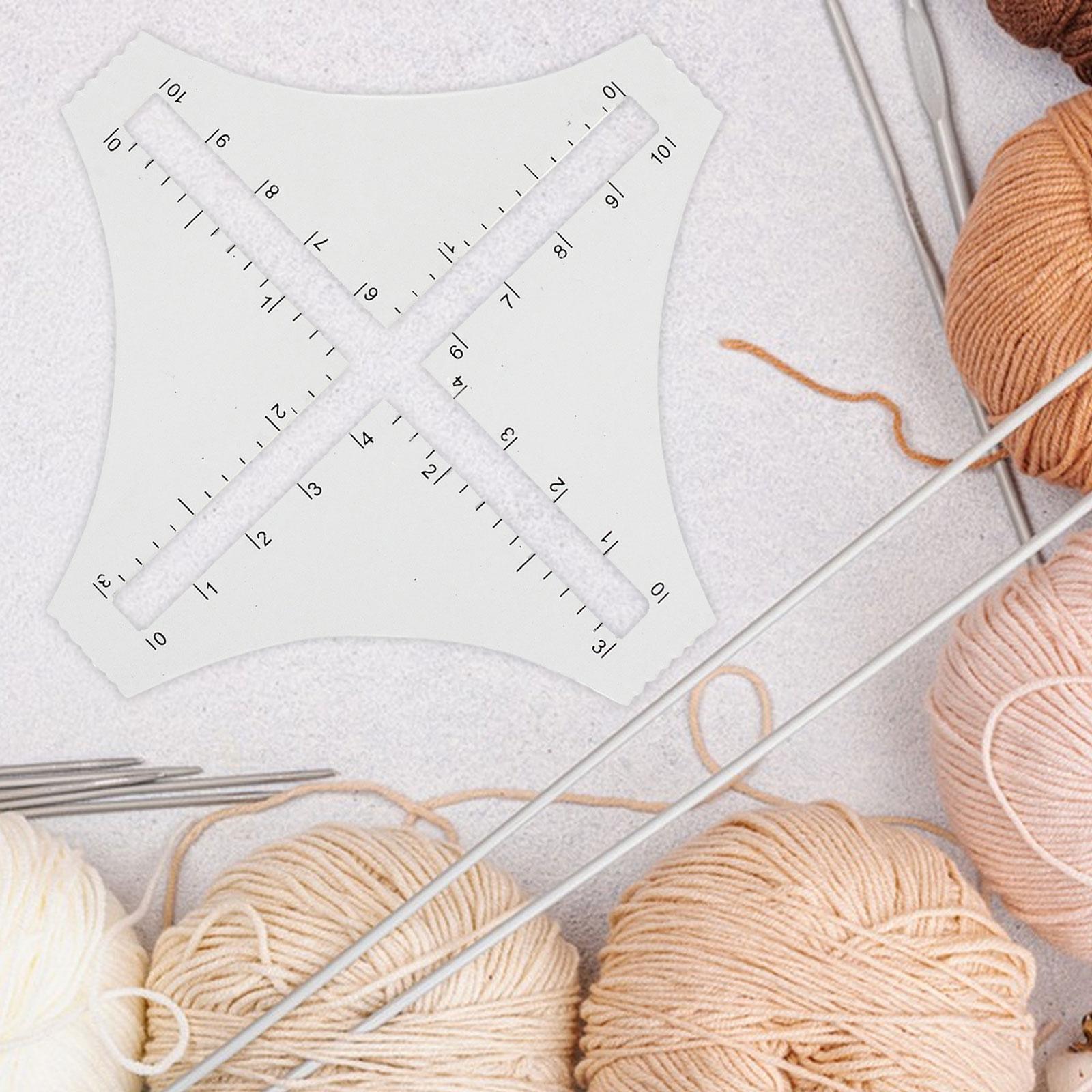 Transparent Acrylic Knitting D - Sewing Gauge Ruler ulasan dan harga