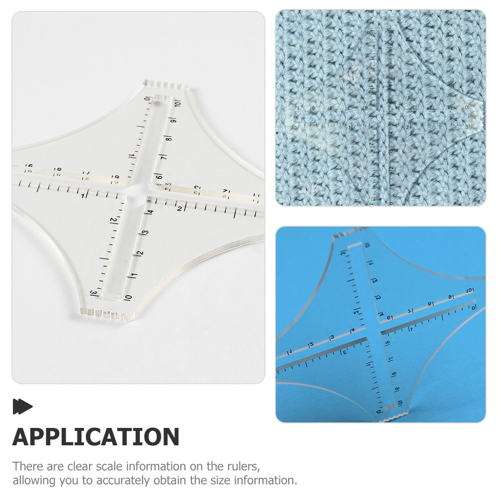 Transparent Knitting Density R - Sewing Gauge Ruler ulasan dan harga