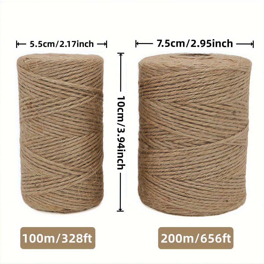 2/3/4mm Natural Jute Rope Stri - Sewing Thread In Textile ulasan dan harga
