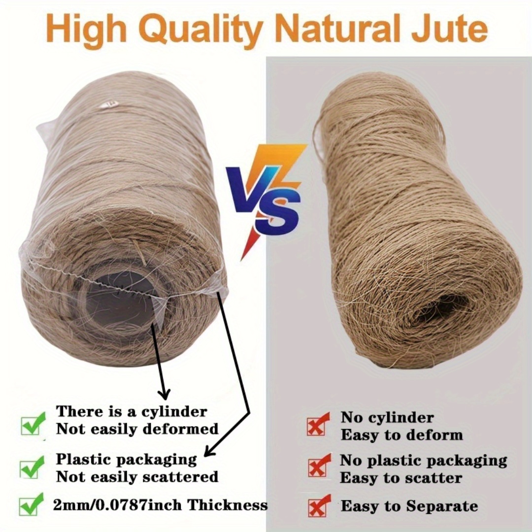 2/3/4mm Natural Jute Rope Stri - Sewing Thread In Textile ulasan dan harga