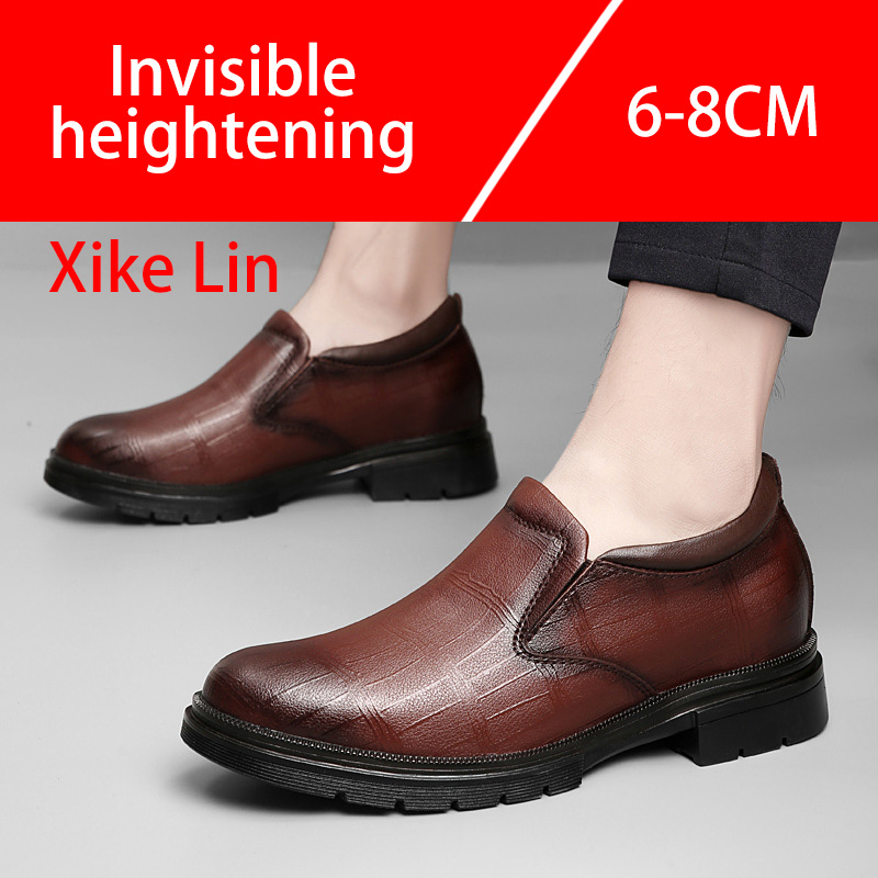 Casual Men's Leather Shoes Com - Sewing Latex ulasan dan harga