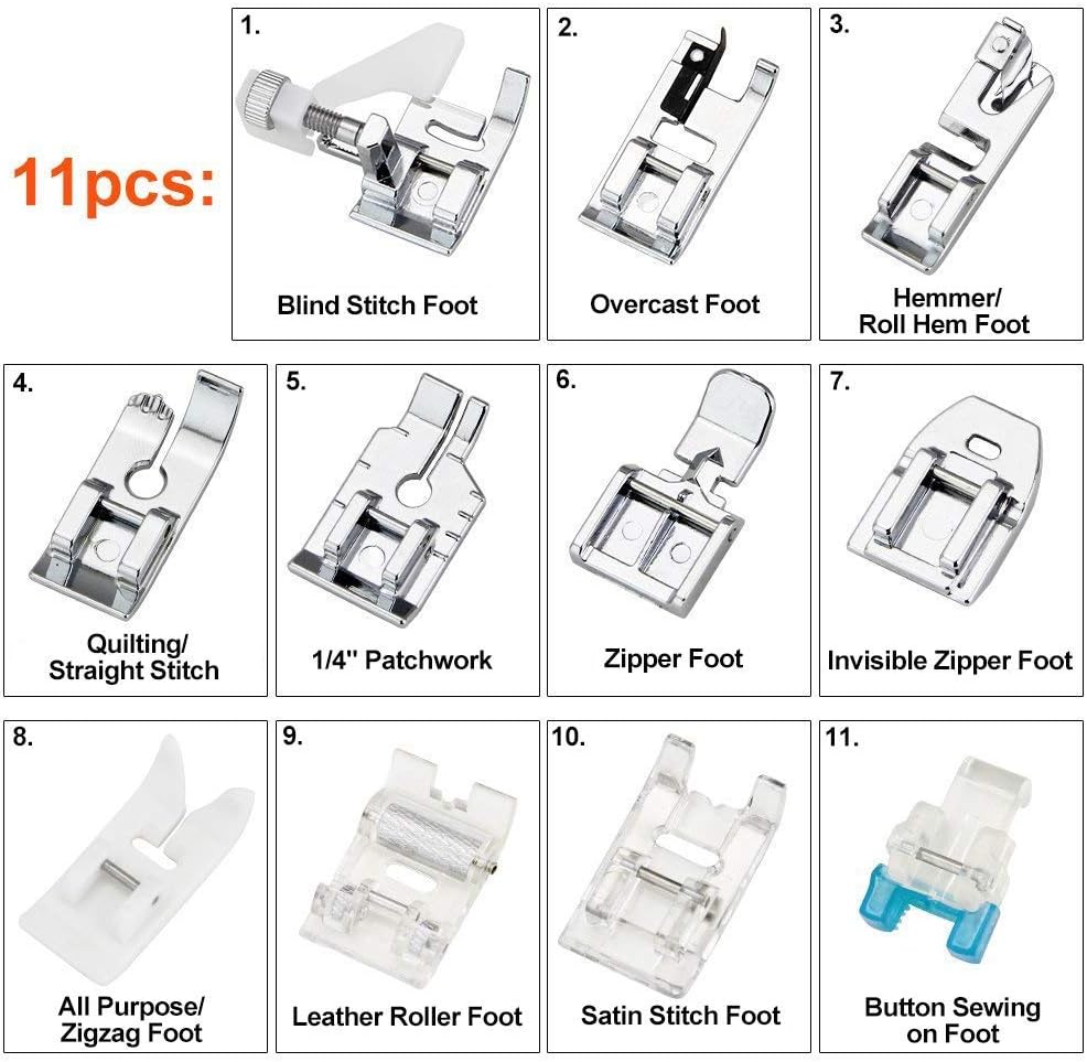 11Pcs Presser Feet Set - Walki - Textile Sewing Machine ulasan dan harga