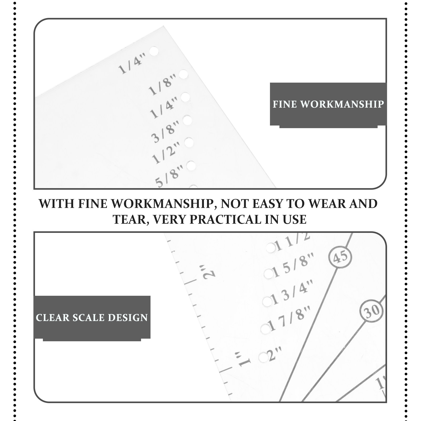 1 set Seam Plastic DIY Patchwo - Sewing Gauge Ruler ulasan dan harga
